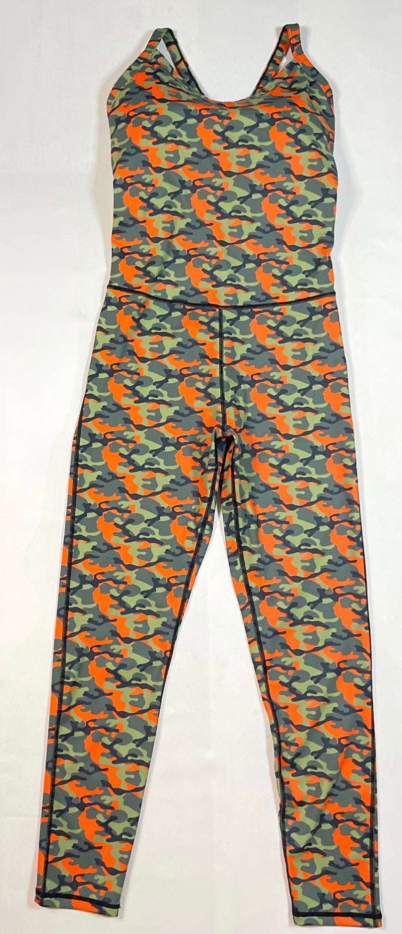 Sportswear 1 Piece Cross Strap Print Jumpsuit Camo Classic