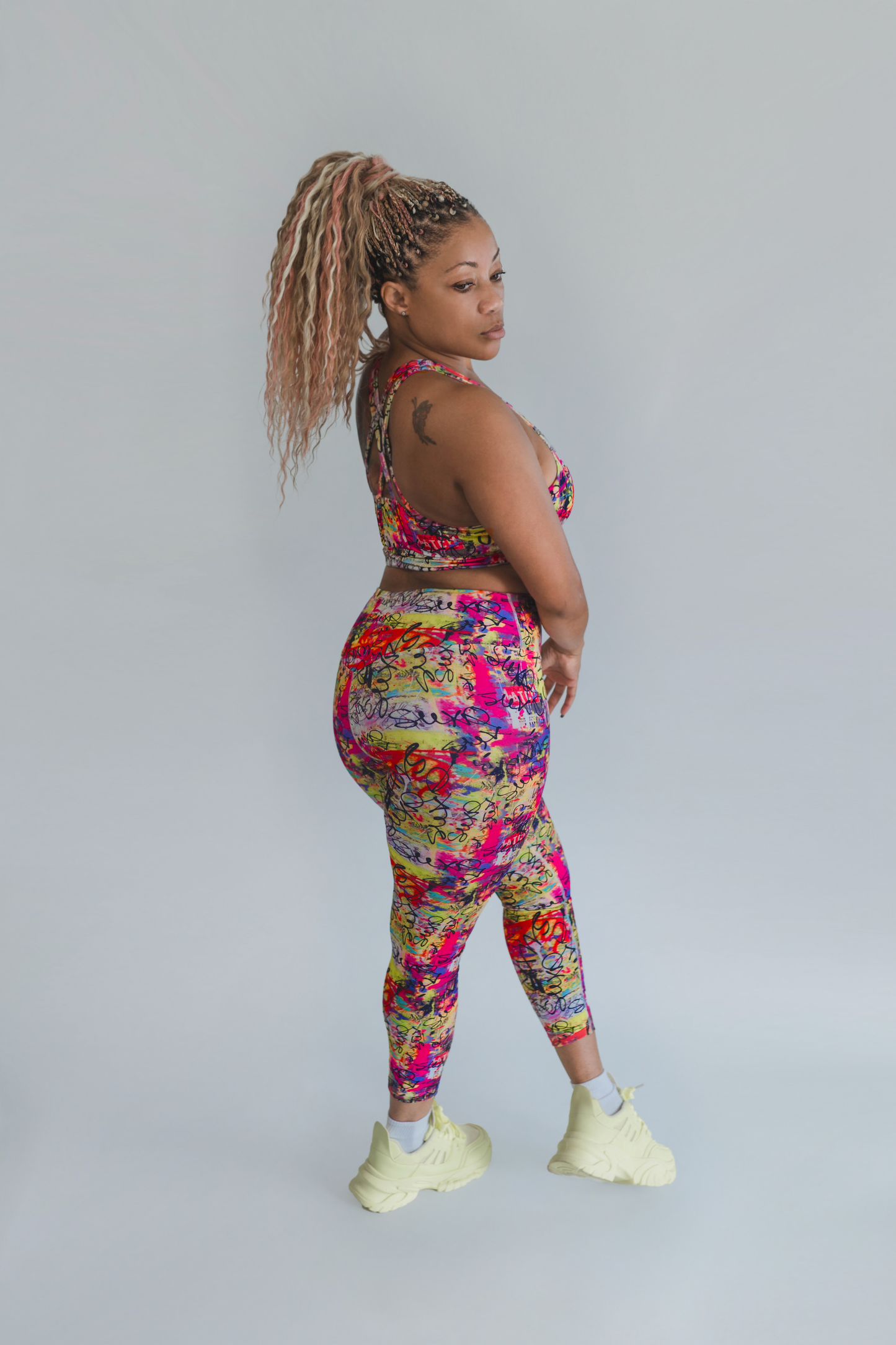 SUXQ SWAG Electric Print High-Waisted Legging