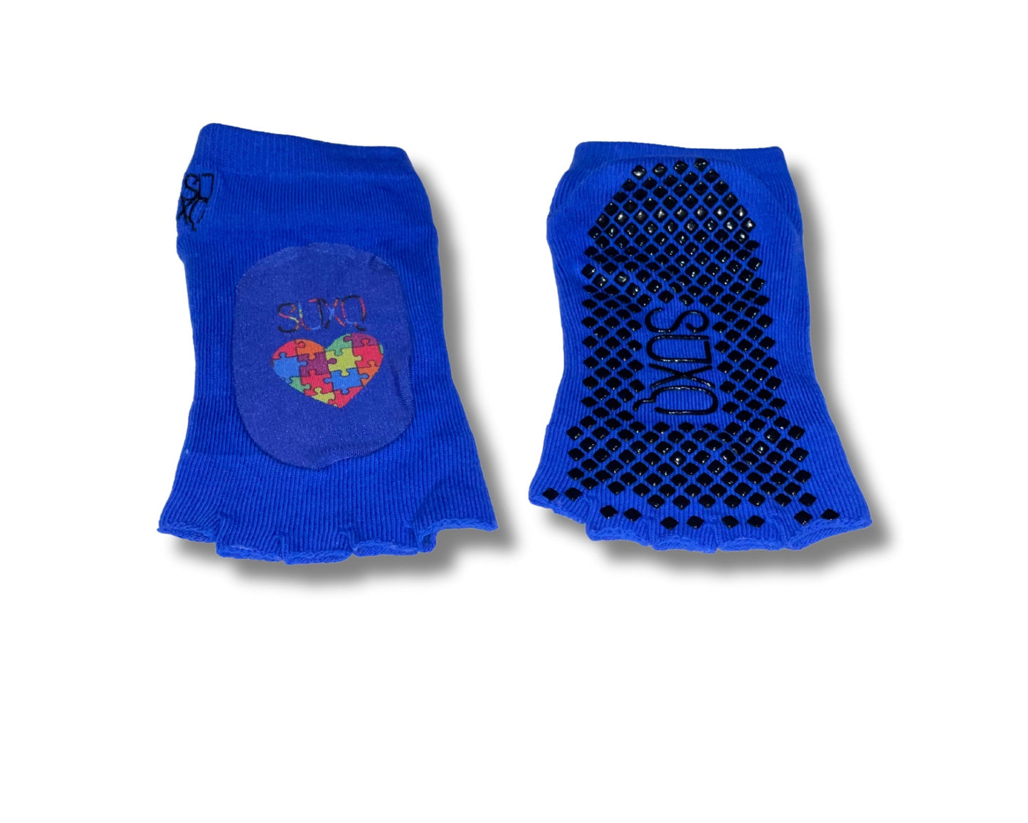 Autism Awareness Colors Novelty Ankle Open Toe Mesh Grip Sock