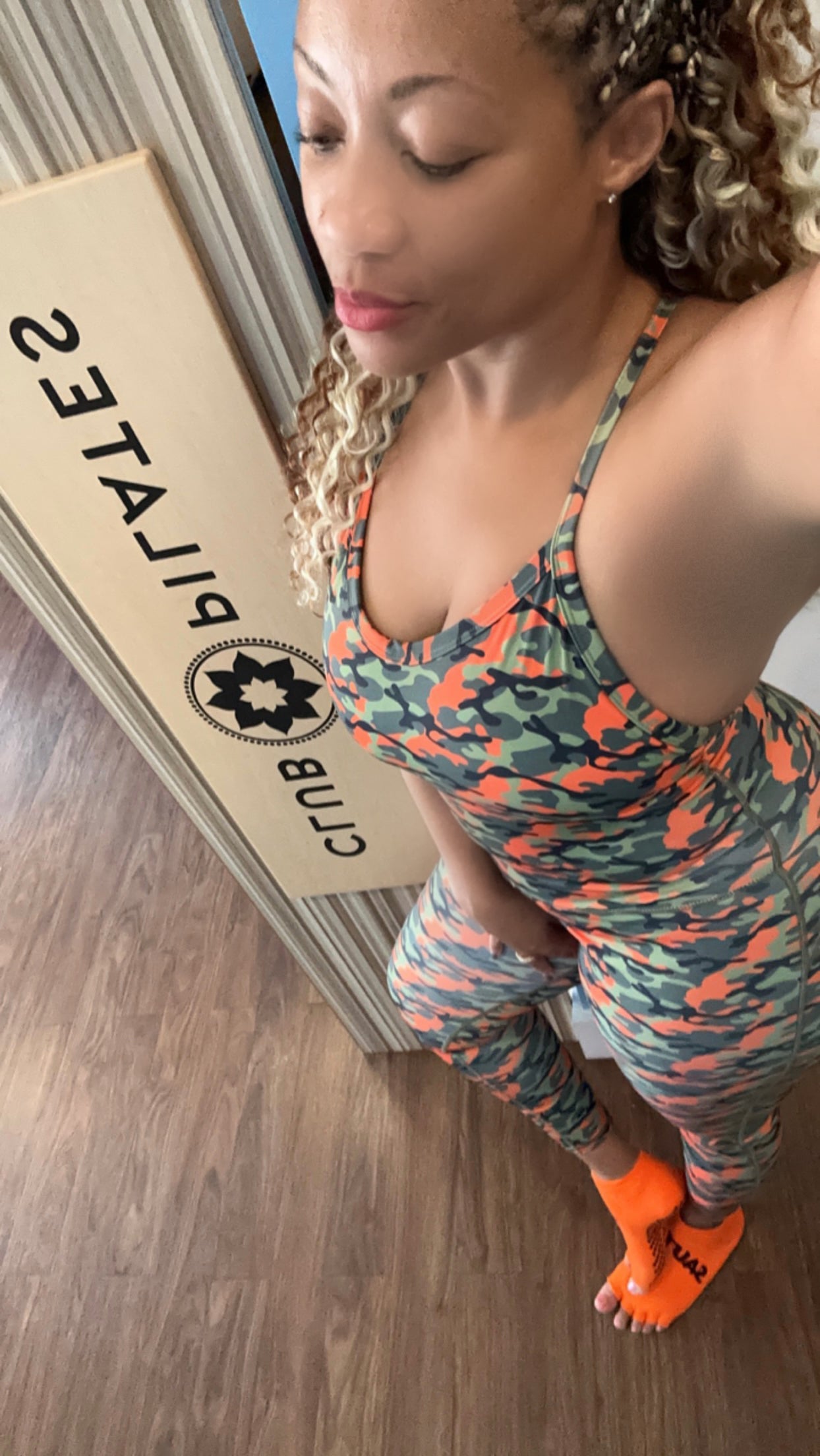Sportswear 1 Piece Cross Strap Print Jumpsuit Camo Classic
