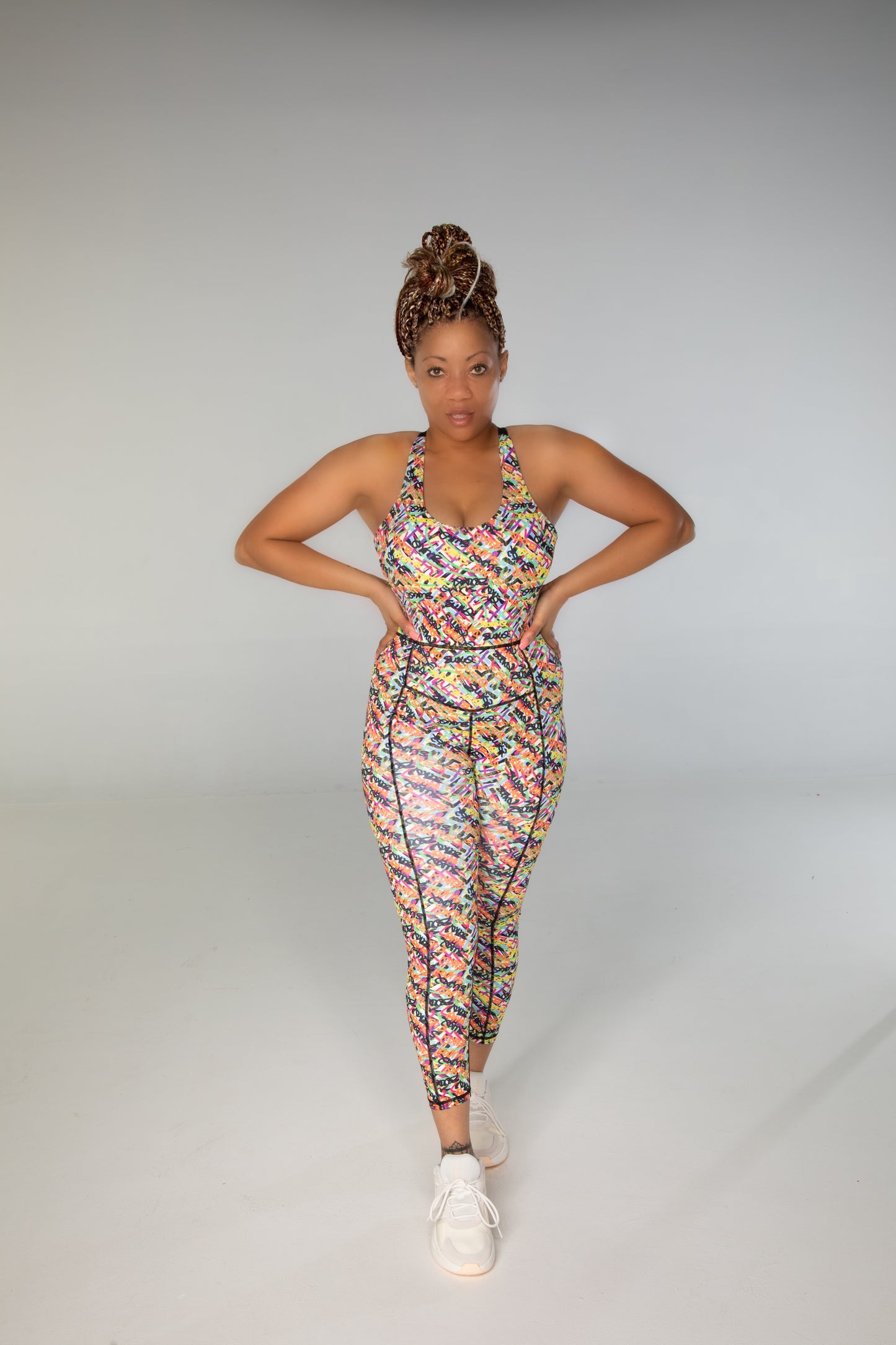 SUXQ SWAG Curvy Womens Fitted Printed Jumpsuit