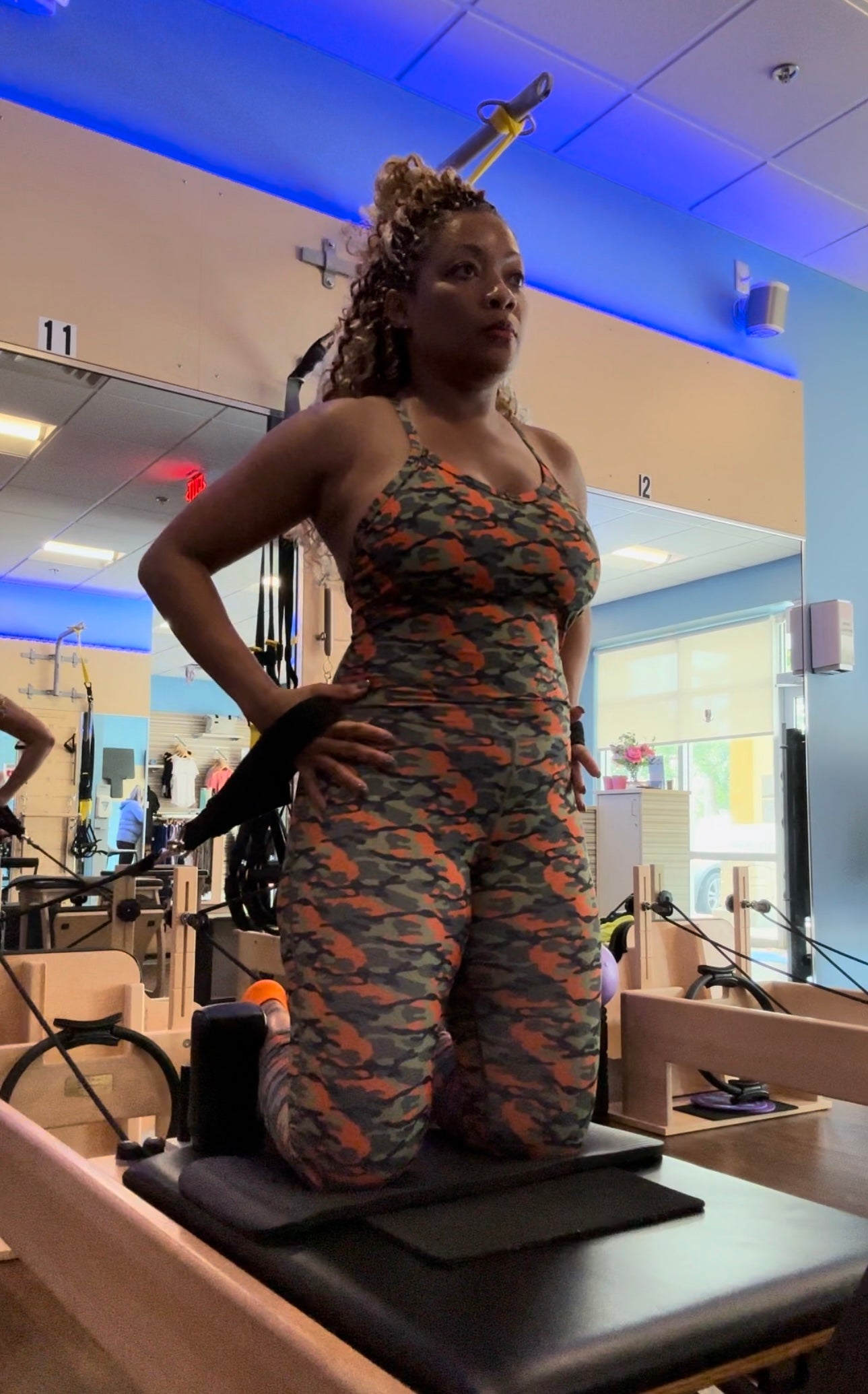 Sportswear 1 Piece Cross Strap Print Jumpsuit Camo Classic
