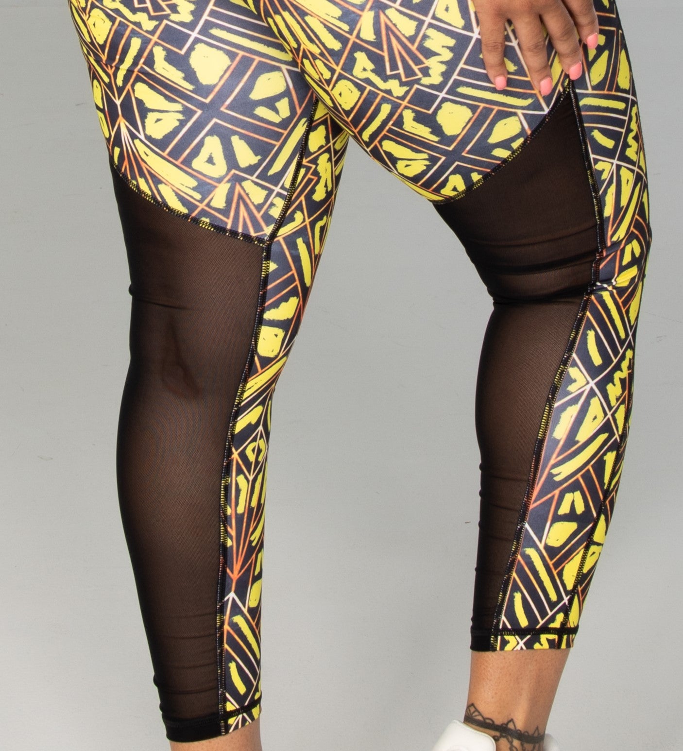 Womens Bumble Bee Theme Print Mesh Jumpsuit
