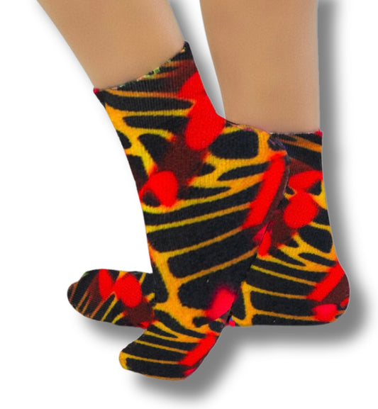 Funny Pilates Images Tiger Heart Quarter Crew Cozy Socks With Grippers