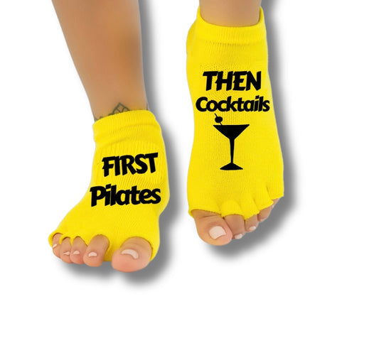 Funny Pilates Sayings Ankle Half Toe Non-Slip Printed Socks