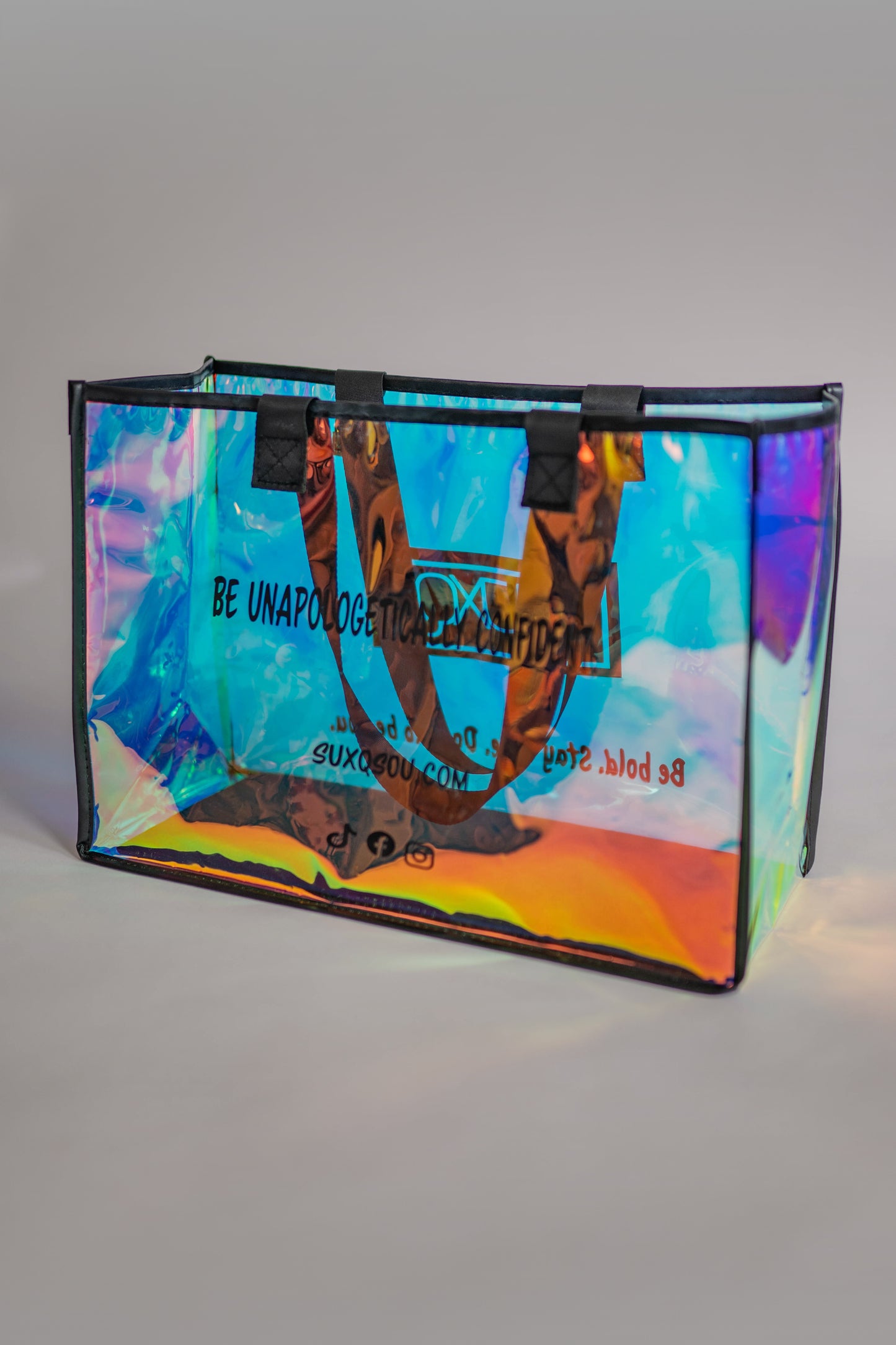 Holographic See Through Tote Bag