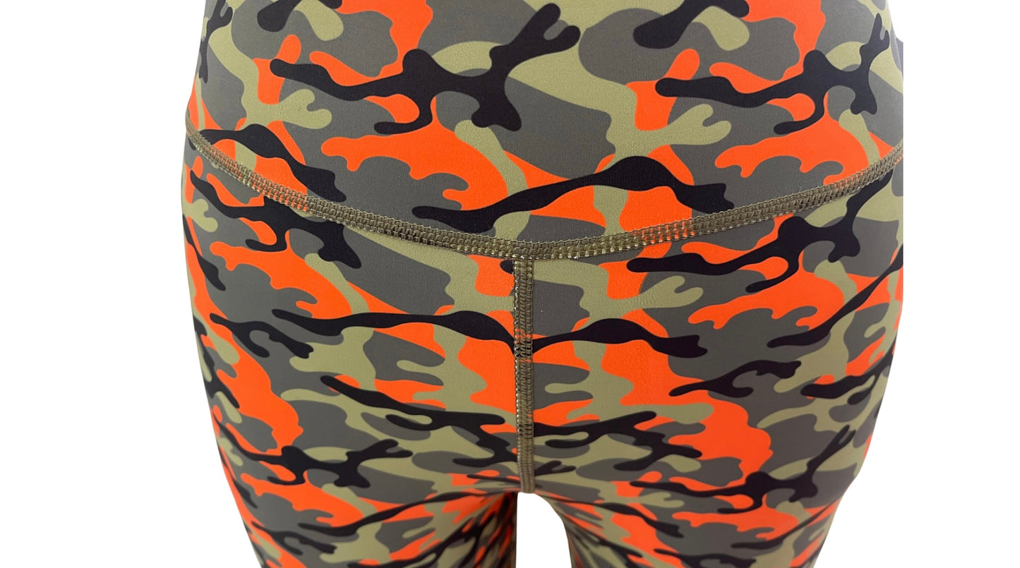 Sportwear 1 Piece Cross Strap Print Jumpsuit Camo Classic