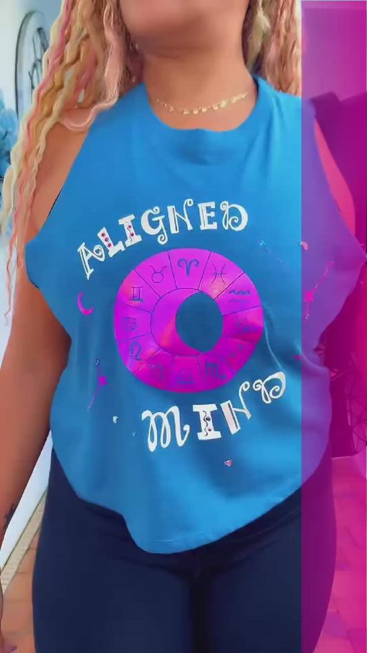 Crop Racerback Graphic Tee Aligned Mind